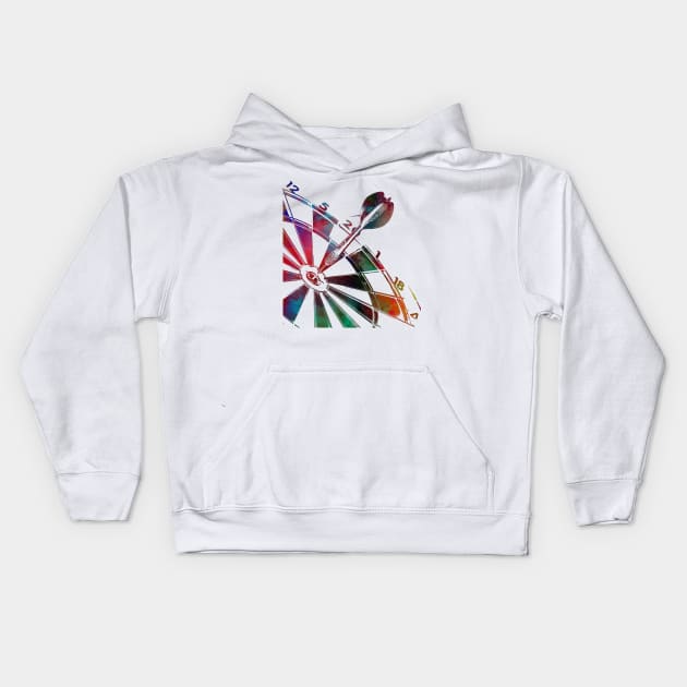 darts sport art #darts #sport Kids Hoodie by JBJart